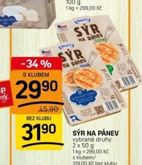 SÝR NA PÁNEV