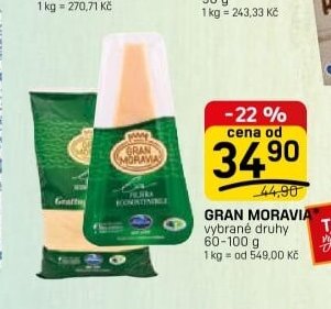 GRAN MORAVIA vybrané druhy
