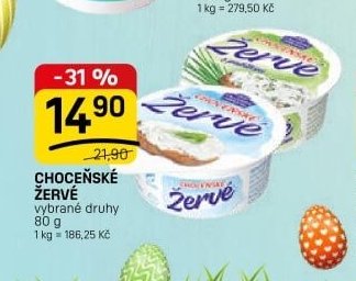 CHOCEŇSKÉ ŽERVÉ vybrané druhy