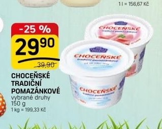 CHOCEŇSKÉ TRADIČNÍ POMAZÁNKOVÉ vybrané druhy
