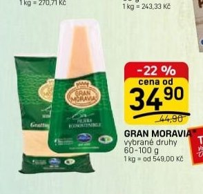 GRAN MORAVIA vybrané druhy