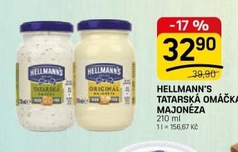 HELLMANN'S TATARSKÁ OMÁČKA I MAJONÉZA