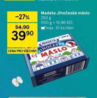 Madeta Jihočeské máslo