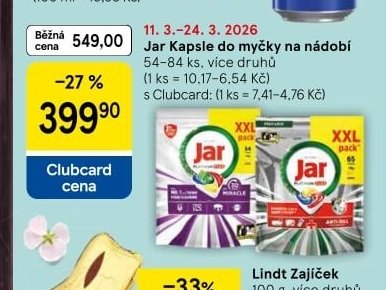 Jar Kapsle do myčky na nádobí