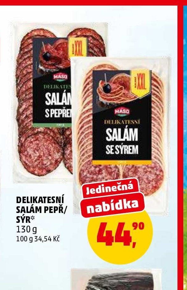Maso Příbram Delikatesní salám se sýrem