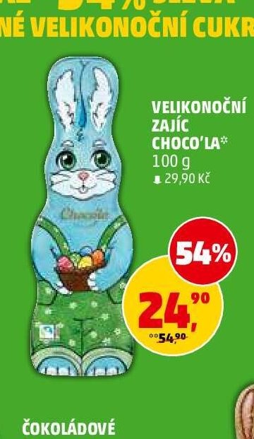 Velikonoční zajíc Choco'la 100 g