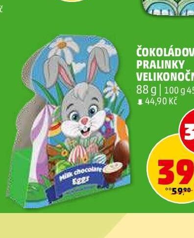 Čokoládové pralinky Velikonoční zajíček 88 g