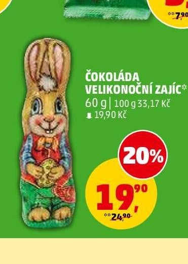 Čokoládová velikonoční zajíček 60 g