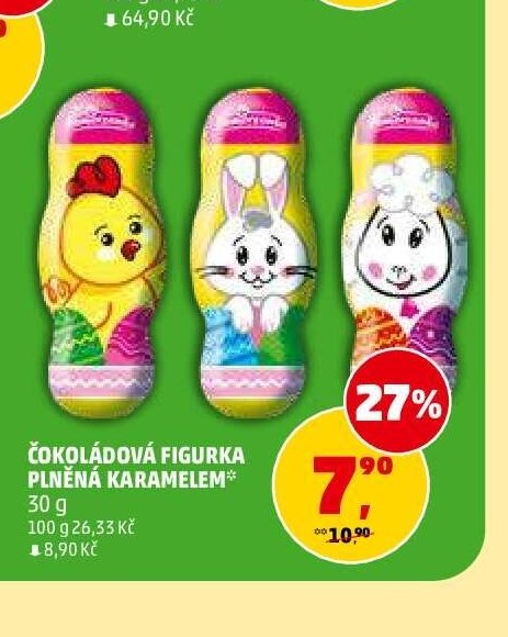 Čokoládová figurka plněná karamelem 30 g
