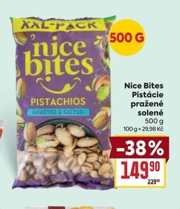 Nice Bites Pistácie pražené solené 500 g