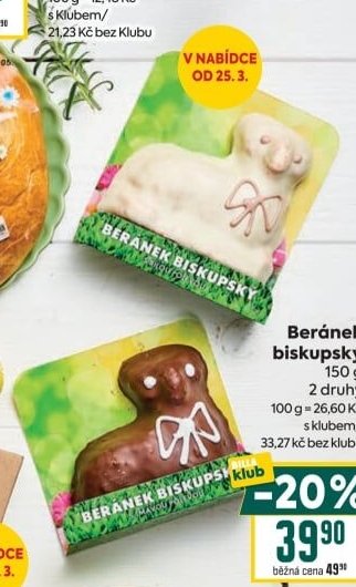 Beránek biskupský (bílý)