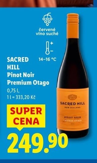 SACRED HILL Pinot Noir Premium Otago