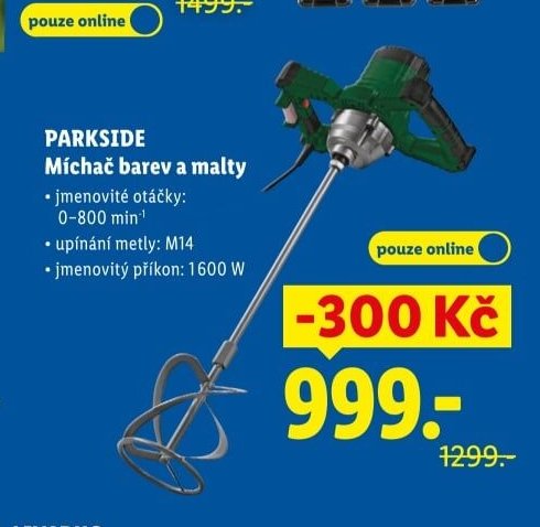 PARKSIDE Míchač barev a malty