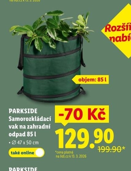 PARKSIDE Samorozkládací vak na zahradní odpad 85 l