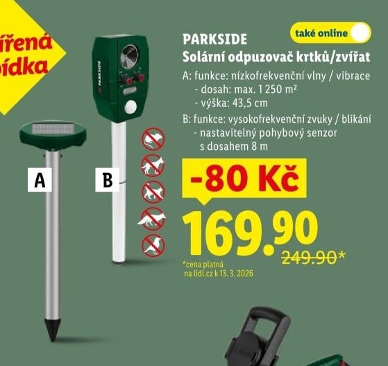 PARKSIDE Solární odpuzovač krtků/zvířat