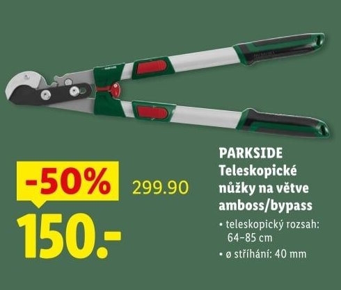 PARKSIDE Teleskopické nůžky na větve amboss/bypass