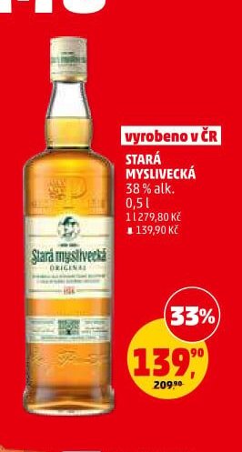 STARÁ MYSLIVEČKÁ 38 % alk. 0,5 l