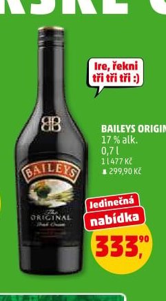 BAILEYS ORIGINAL 17 % alk. 0,7 l