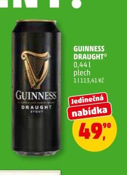 GUINNESS DRAUGHT 0,44 l plech