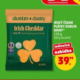 IRSKÝ ČEDAR PLÁTKY DUBLIN DAIRY 150 g