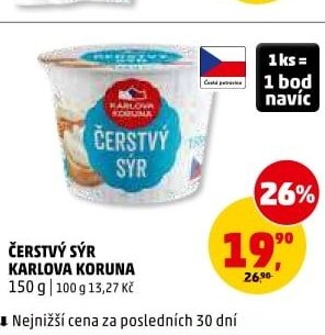 ČERSTVÝ SÝR KARLOVA KORUNA