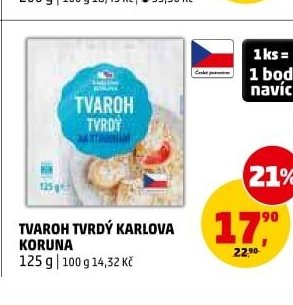 TVAROH TVRDÝ KARLOVA KORUNA