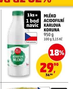MLÉKO ACIDOFILNÍ KARLOVA KORUNA