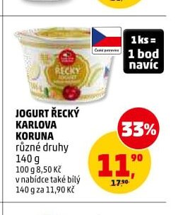 JOGURT ŘECKÝ KARLOVA KORUNA