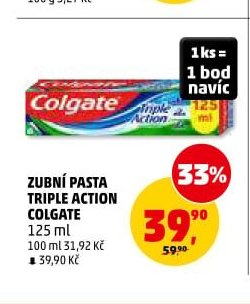 ZUBNÍ PASTA TRIPLE ACTION COLGATE