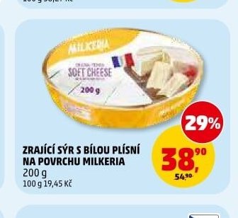 ZRAJÍCÍ SÝR S BÍLOU PLÍSNÍ NA POVRCHU MILKERIA - Penny Market akcniletaky.com