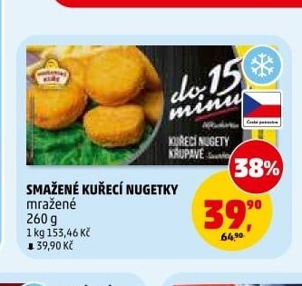 SMAŽENÉ KUŘECÍ NUGETKY mražené 260 g