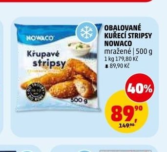 OBALOVANÉ KUŘECÍ STRIPSY NOWACO mražené 500 g