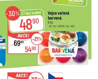 Vejce vařená barvená
