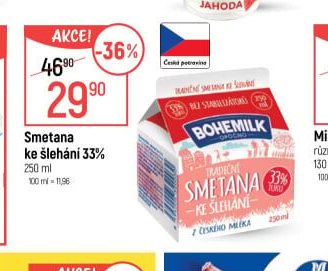 Smetana ke šlehání 33%