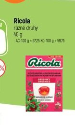 Ricola různé druhy
