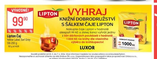 Lipton Čaj Yellow Label, Earl Grey