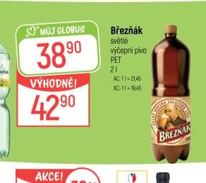 Březňák světlé výčepní pivo PET 2 l