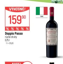 Doppio Passo různé druhy 0,75 l