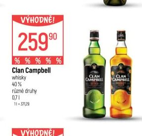 Clan Campbell whisky 40% různé druhy 0,7 l