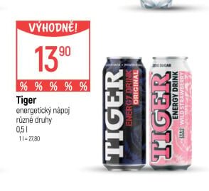 Tiger energetický nápoj různé druhy 0,5 l