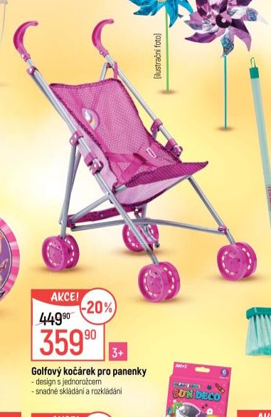 Golfový kočárek pro panenky