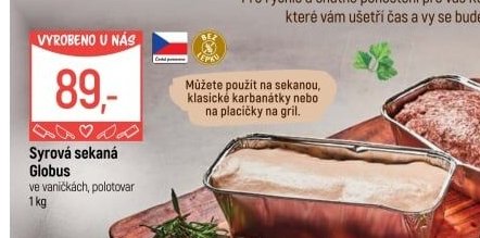 Syrová sekaná Globus