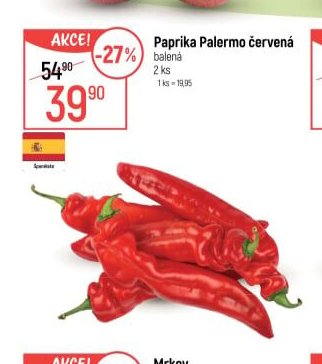 Paprika Palermo červená