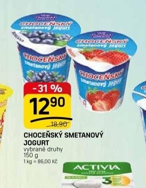 CHOCEŇSKÝ SMETANOVÝ JOGURT
