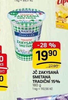 JČ ZAKYSANÁ SMETANA TRADIČNÍ 15%