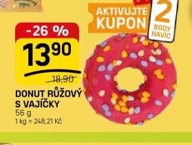 Donut růžový s vajíčky