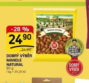 Dobrý výběr mandle natural