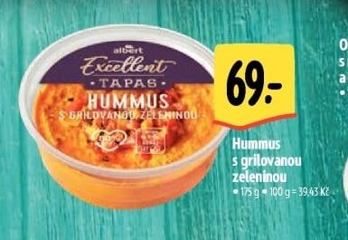 Hummus s grilovanou zeleninou