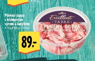 Plněná coppa s krémovým sýrem a lanýžem