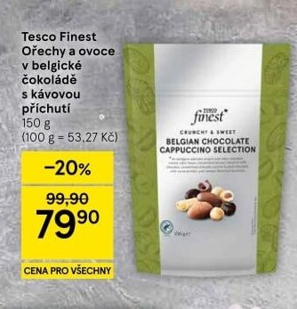 Tesco Finest Ořechy a ovoce v belgické čokoládě